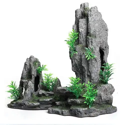 鱼缸造景假山真石头山石装饰品庭院鱼池家庭水景造景