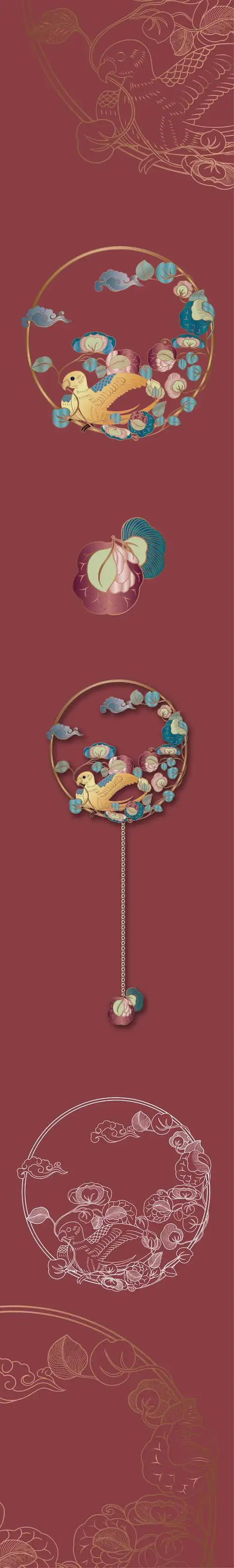 唐代纹样书签设计