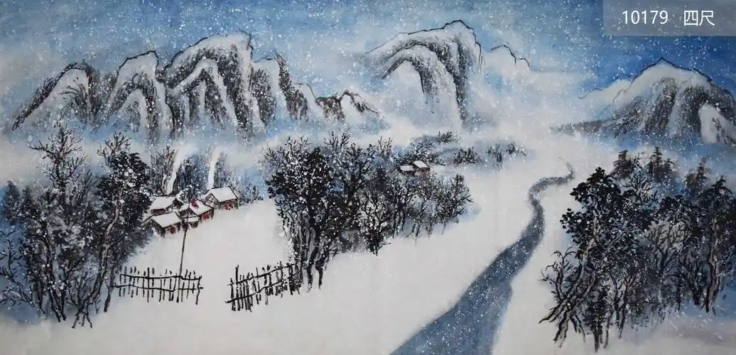 黄老师8四尺雪景_其他_国画--山水_装饰画_装饰作品_园圆堂