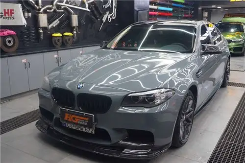 宝马5系改色美国进口秃鹰teckwrap高亮水泥灰 长沙汽车贴膜