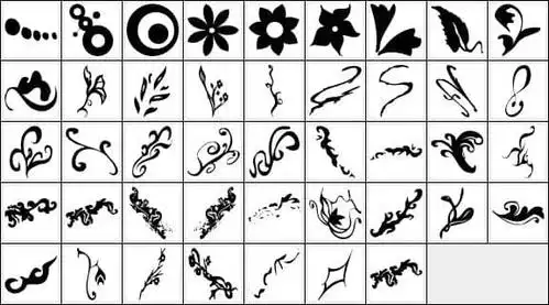 矢量花形符号装饰笔刷