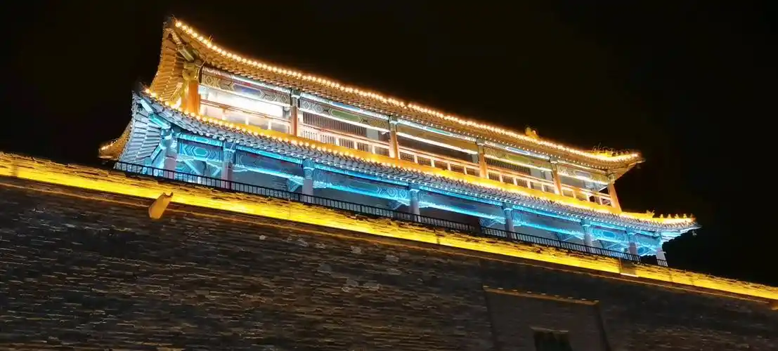 宣府拱极楼(南门楼)夜景灯光效果