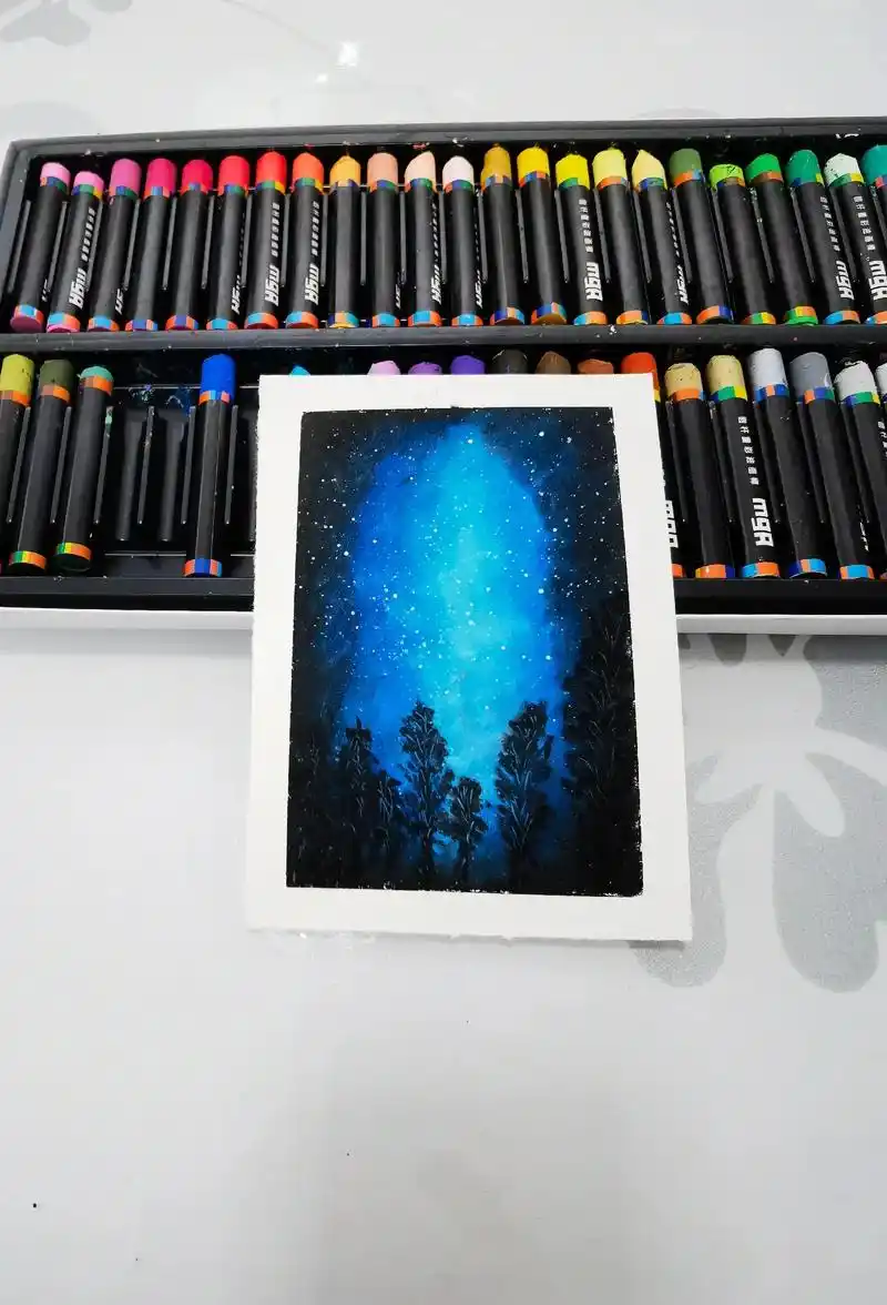 上热门 遇见/繁星 跟着筱梦画星空 #乱涂乱画系列 #绘画 - 抖音