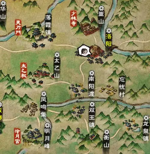 烟雨江湖中,有少林寺,天刀门,太乙教,泠月宫4个门派.