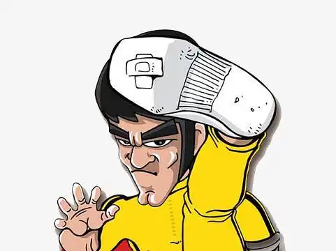 李小龙高踢腿卡通造型