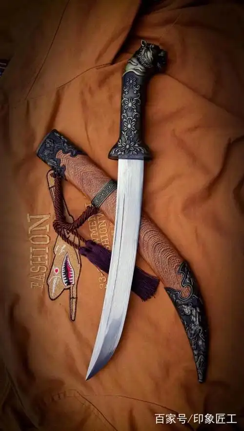 冷兵器花纹钢复古短刀-幻御,鉴赏