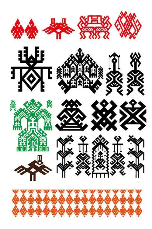 黎族图案矢量图图片-黎族图案矢量图设计素材-黎族图案矢量图模板下载