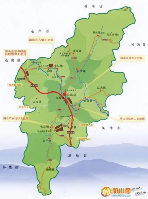 阳山县交通路线图