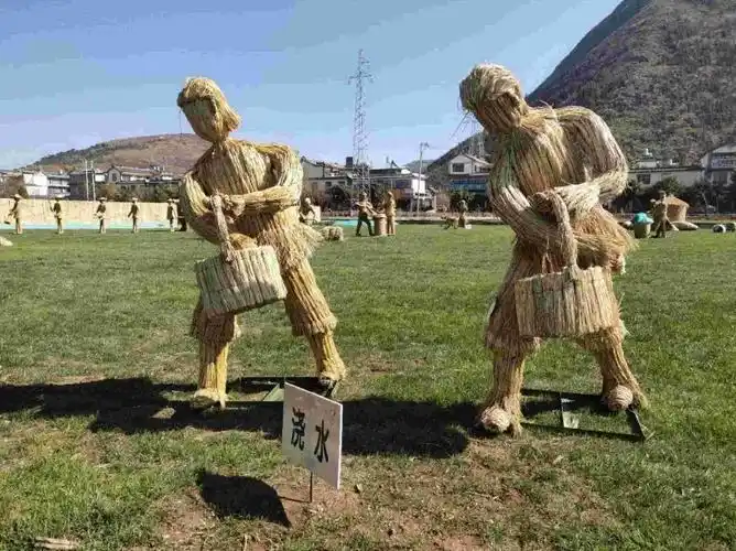 稻草工艺品_农耕文化_稻草雕塑制作厂家_稻草手工制品_稻草人厂家-古
