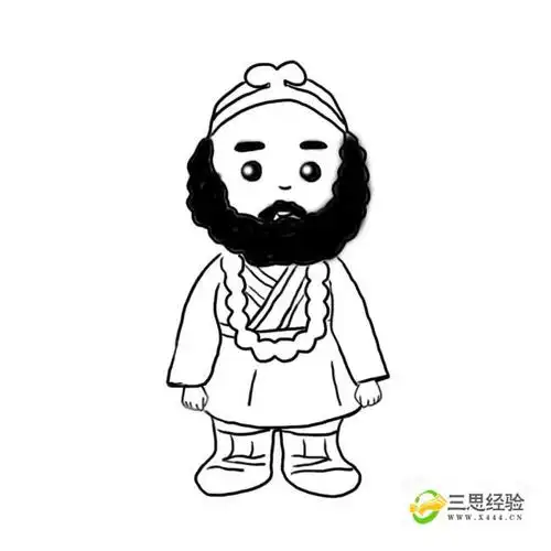 儿童简笔画之沙和尚怎么画