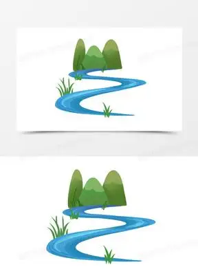 手绘水流素材_手绘水流图片_手绘水流素材图片下载_熊猫办公