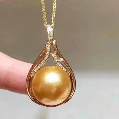 1314mm极光无瑕金珠珍珠吊坠