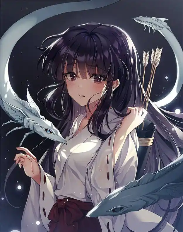 动漫神明少女发型图片祈祷图片二次元巫女漫画图片神明少女动漫图片