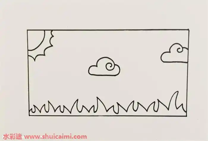 天空怎么画天空简笔画简单彩色