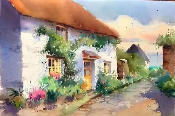 风景画水彩简单好看 风景画水彩简单好看 初学者视频