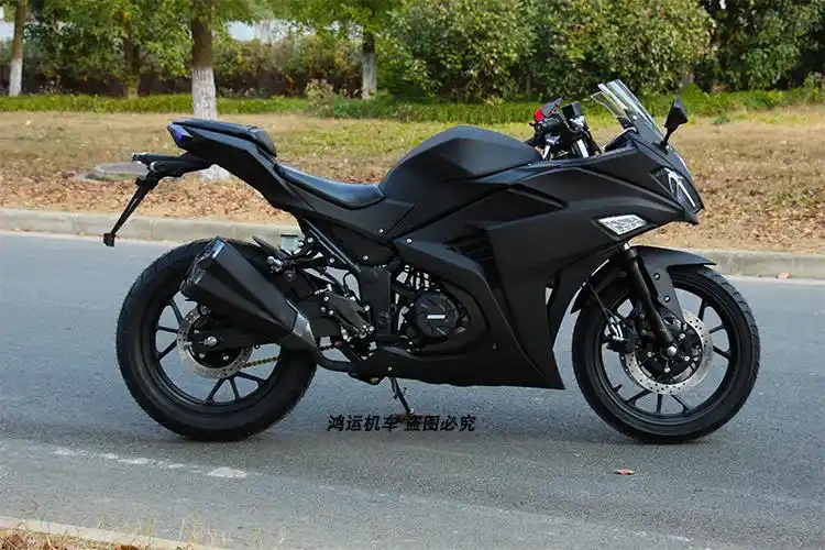 全新v6摩托车跑车国四电喷400c双缸地平线重机车摩托车整车可上牌