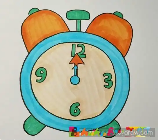 绘画吧-画画钟表简笔画画法步骤教程及图片大全卡通小公鸡怎么画小