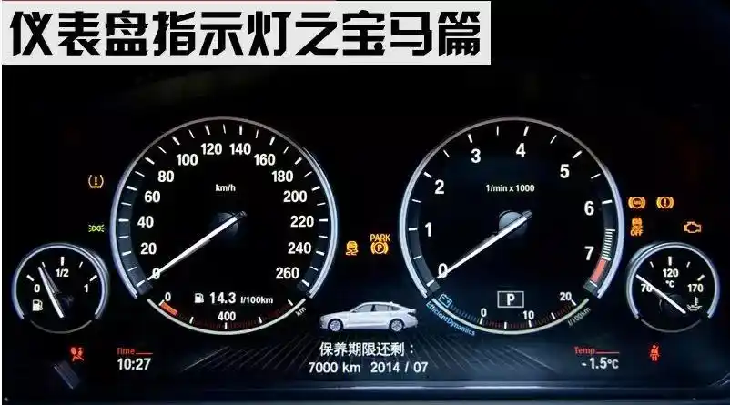 宝马仪表指示灯释义图,了解一下