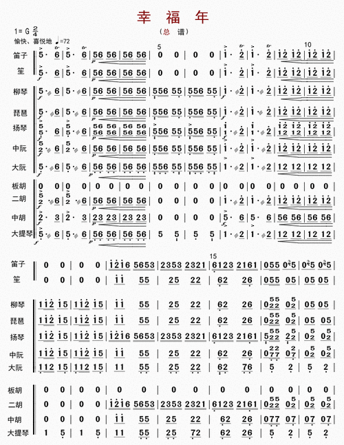 幸福年总谱分谱17页