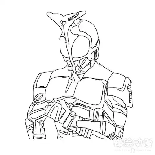 假面骑士简笔画faiz