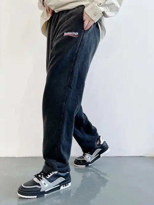 balenciaga男士重工水洗可乐长裤