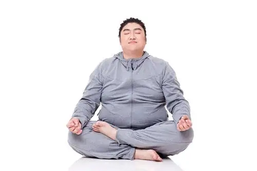 胖子盘腿打坐