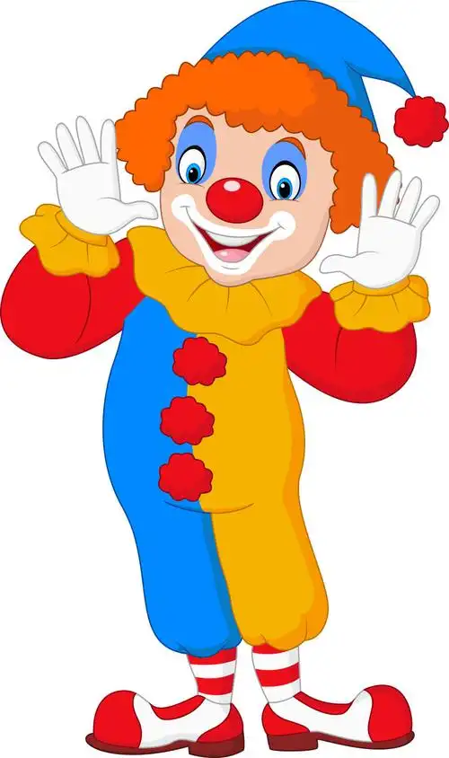 创意矢量卡通奇异的小丑插图