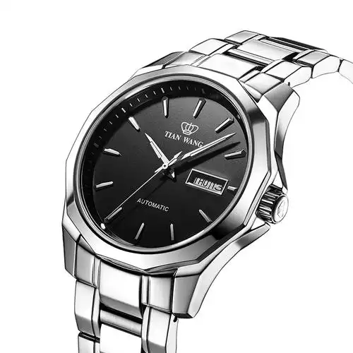 天王表手表男山河系列正品防水自动机械表商务休闲男士手表男表gs5