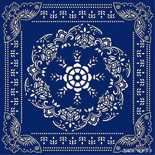 湘西蓝印染主要种类之蓝印花布