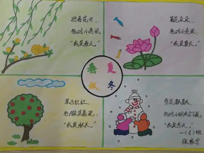 《快乐星球识字小报(六)——四季》