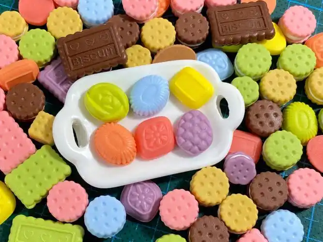 复古彩色糖果粘土小饼干