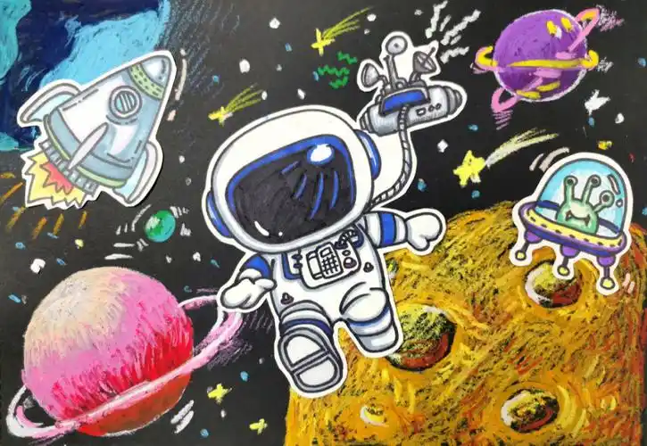 儿童画探索宇宙的奥秘年龄68岁