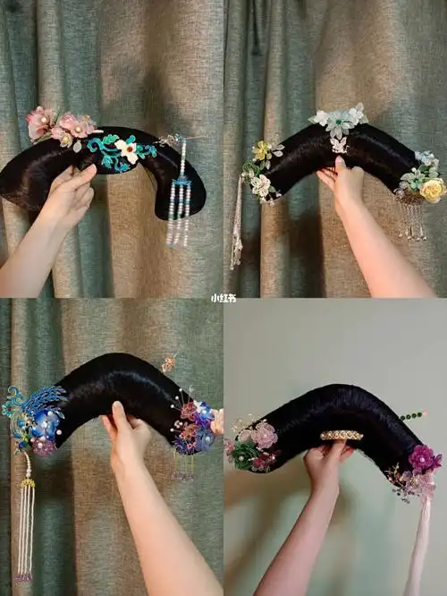 清宫影视古装演戏道具假发两把头旗头