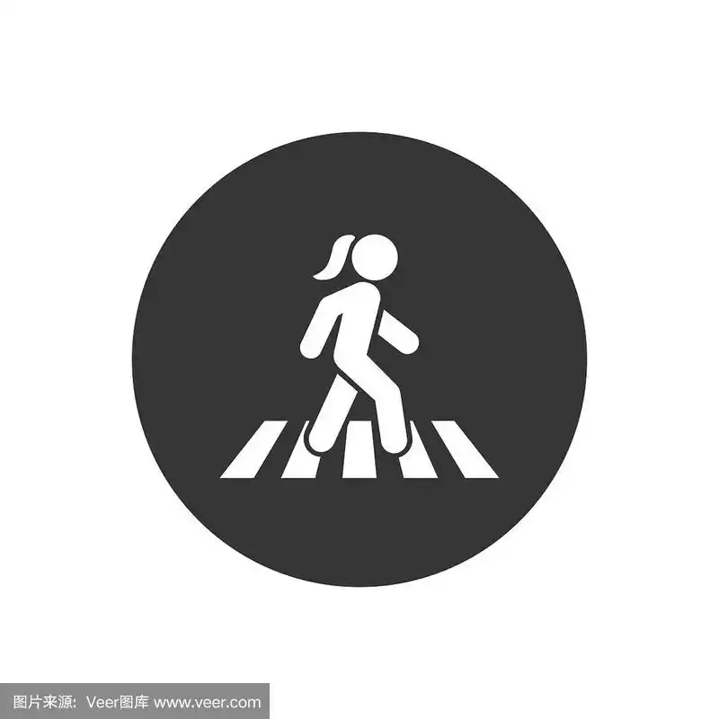 行走图标符号标志矢量模板