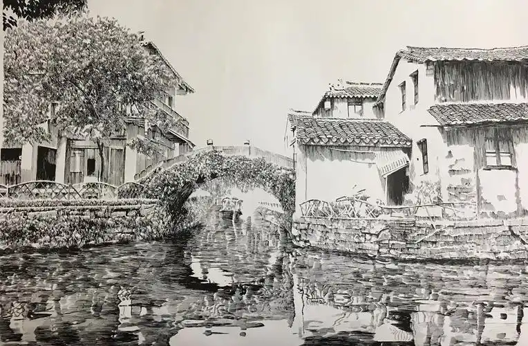 钢笔画作品欣赏