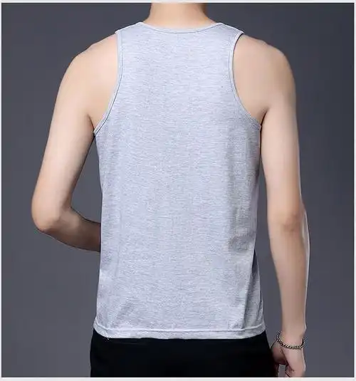 跨栏背心 男士吊带背心加肥加大吊带休闲汗背心无弹力纯色中老年打底
