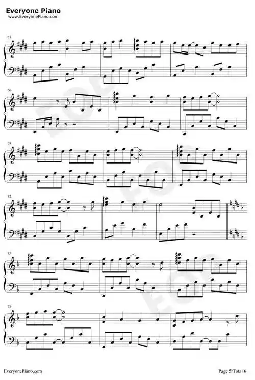 恋爱循环钢琴谱-花泽香菜-昼夜版-恋爱サーキュレーション5