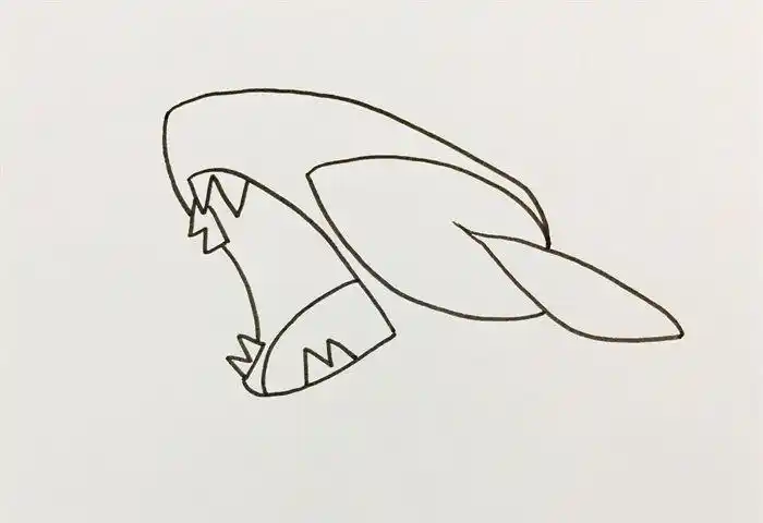 巨齿鲨怎么画