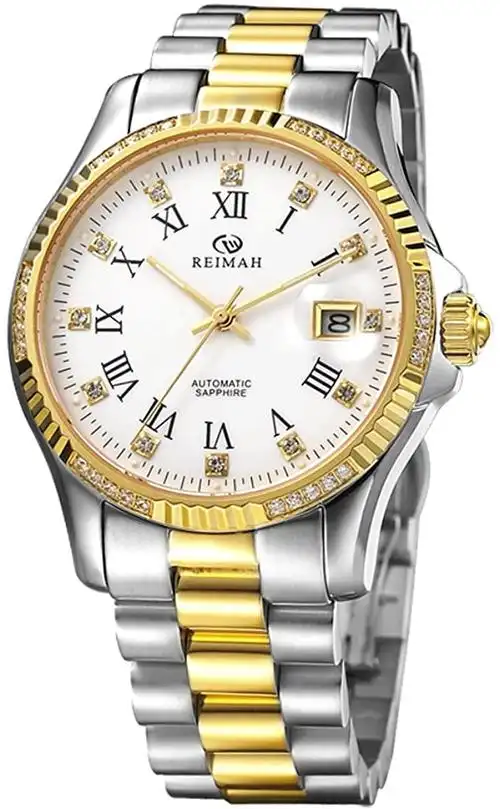 reimah 雷迈表 经典风范系列 全自动机械表 男表 钢带介金 8009m