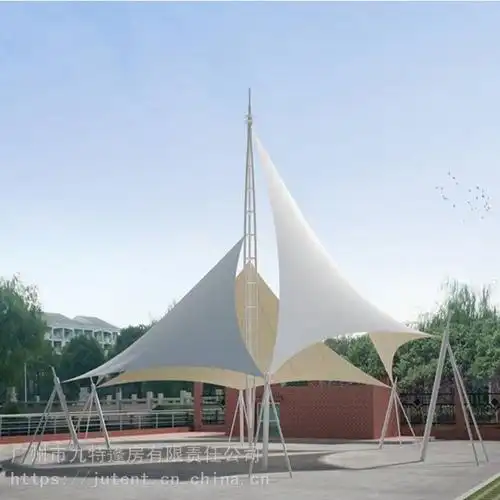 广东景区公园艺术景观膜结构遮阳棚飞燕张拉膜结构定做安装