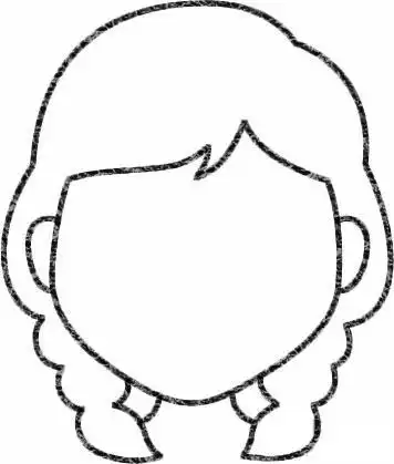 耳朵的小姑娘简笔画