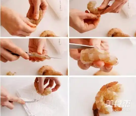三步骤剥出干净虾肉