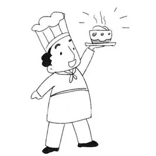 厨师简笔画厨师简笔画彩色