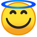 下载带光环的笑脸的emoji表情大图