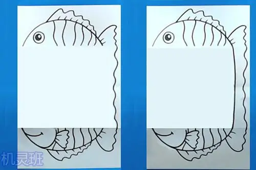 创意儿童画:怎么简单画小鱼变大鱼折叠拉伸画(步骤图解)