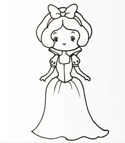 白雪公主简笔画步骤图