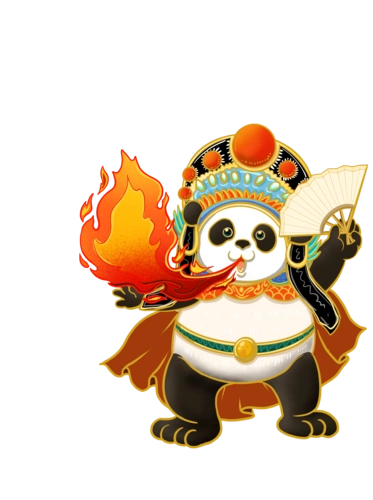 国潮川剧熊猫形象