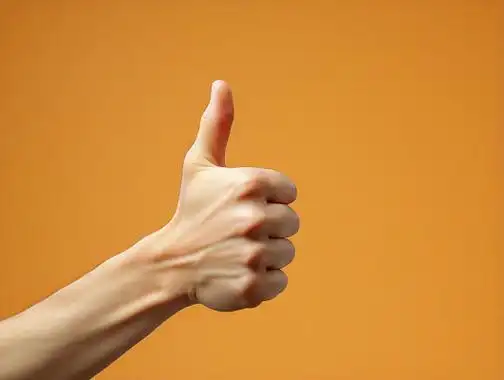竖起大拇指点赞赞扬夸奖手势