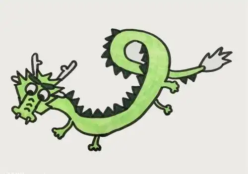 儿童简笔画,彩色简笔画,龙简笔画,龙简笔画图片大全,简笔画图片