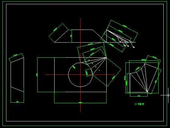 天圆地方钣金展开图